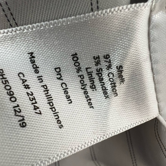 Talbots Women's 12 Navy Blue Double Breasted Cotton Blend Chino Blazer Jacket - Picture 5 of 5